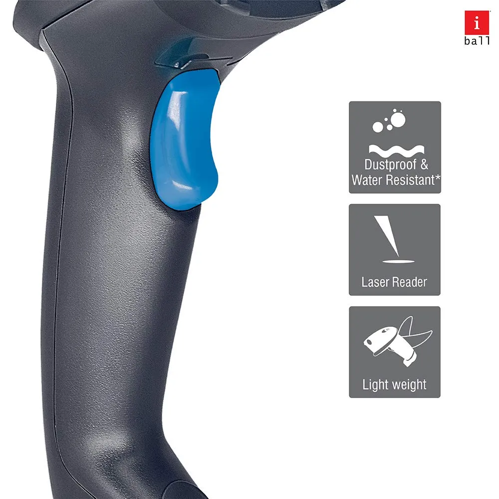 Iball Wired Barcode Scanner LS392 1D view 6